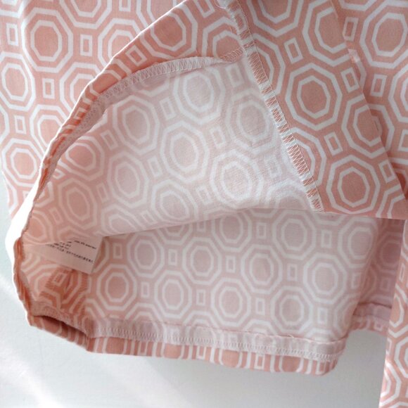 NWOT Stretch Cotton Sheath Dress Pink Geometric Print Pattern - Picture 7 of 8